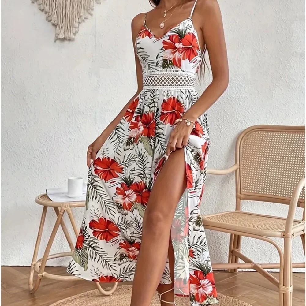Boho Floral Print Summer Maxi Dress - Picture 5 of 8